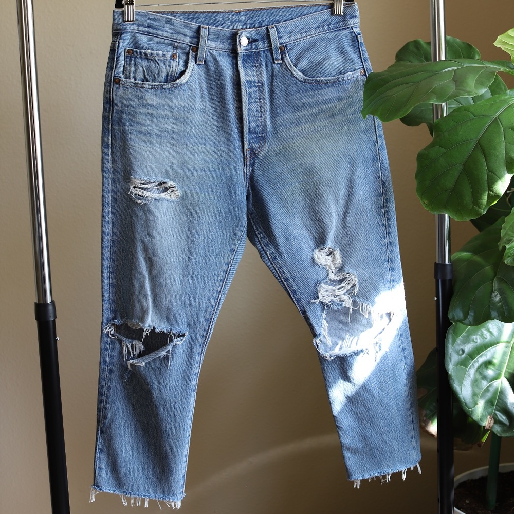 Levi's 501 Cropped Skinny Jeans